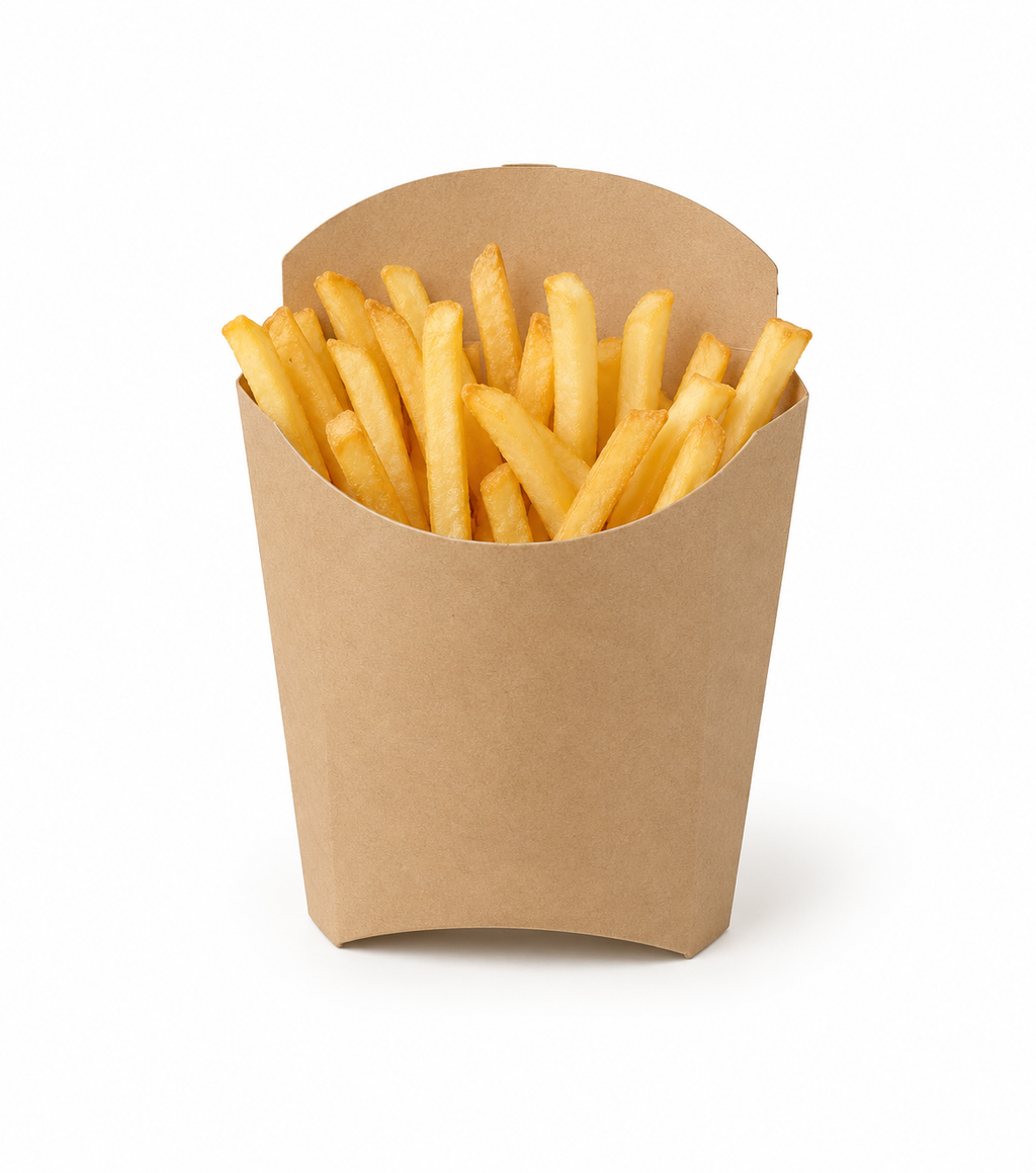 Kraft Fries Pack | Premium Paper French Fries Holder- 100pcs