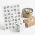 Kraft/White lunch boxes plus free branded stickers (100 pcs)