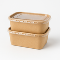 Rectangle Kraft paper bowl -50pcs