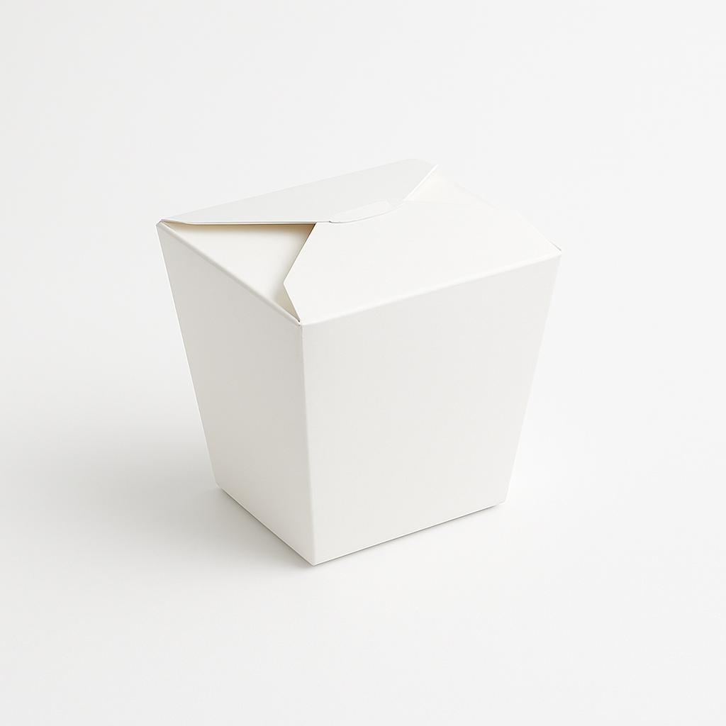 Kraft/White Chinese boxes plus free branded stickers (100 pcs)